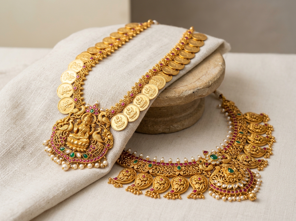 Traditional South Indian 22K Gold Jewellery handcrafted by Mr. S. Balasubramanian