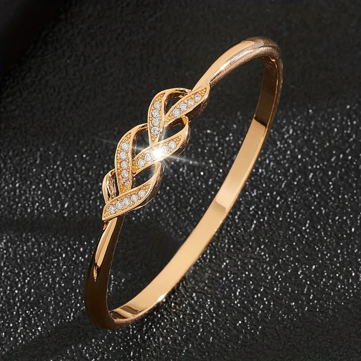 Braided Vine Diamond Accent Gold Bracelet